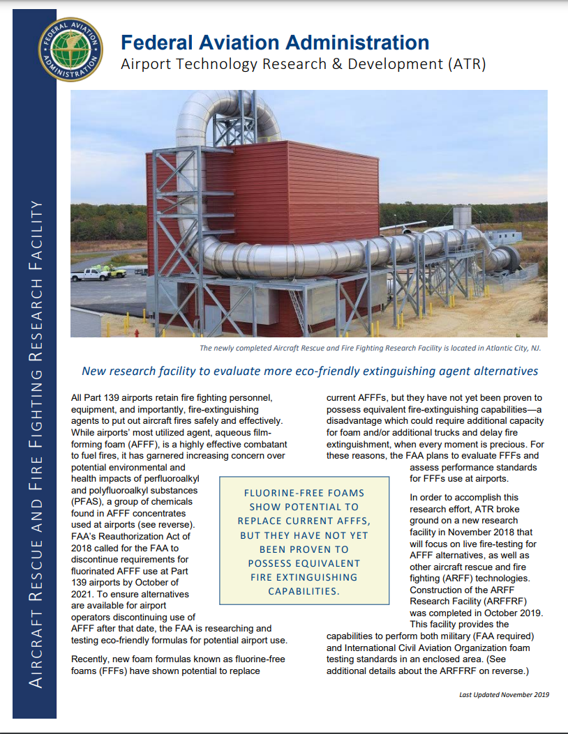 Airport Rescue and Fire Fighting Research Facility